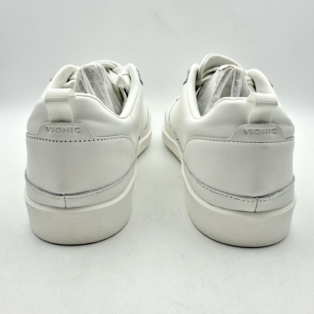 Vionic Womens Elise Casual Sneakers US 8 Wide EU 38.5 White Leather NIB - Picture 9 of 13